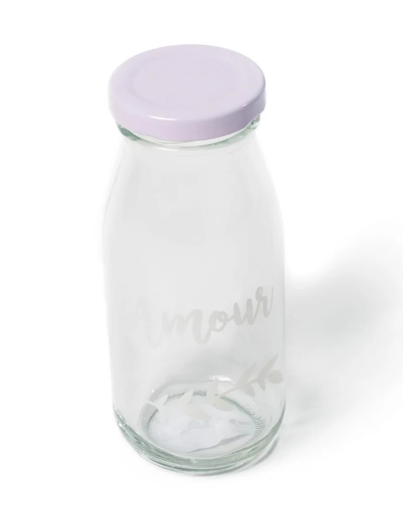 Glasflasche Candy Bar Liebe 6 x 14,5 cm für Hochzeit