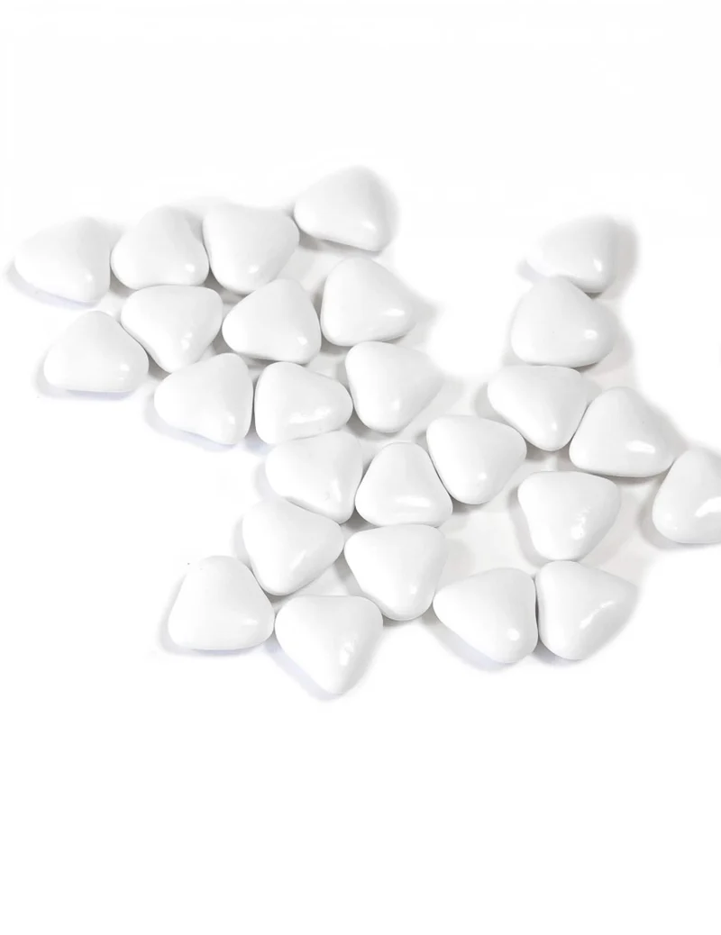 Schokoladen-Dragées Mini-Herzen Weiß 250 g Hochzeit Kommunion
