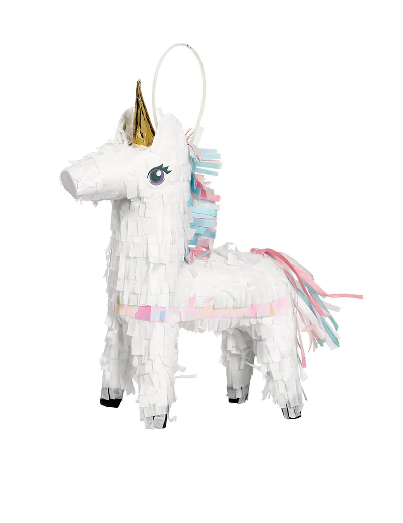 Kleine dekorative Einhorn-Piñata 19 x 15 cm Tischdeko