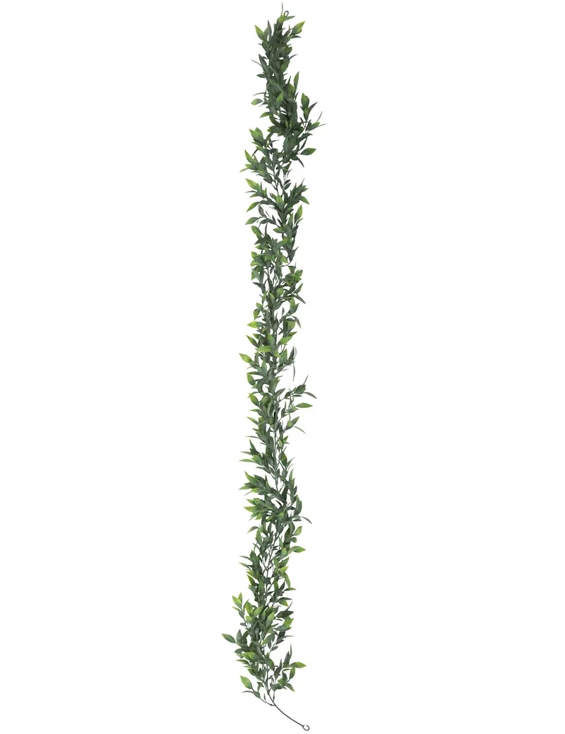 Weidenblattgirlande 180 cm grüne Tischdeko