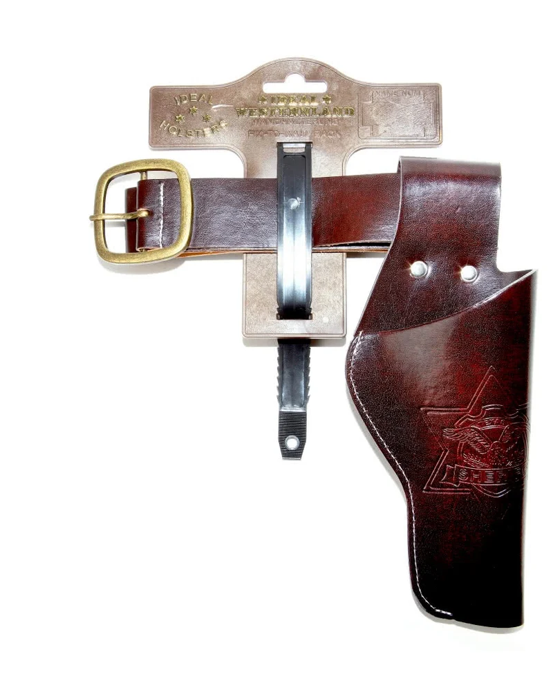 Brauner Pistolenholster mit Gürtel