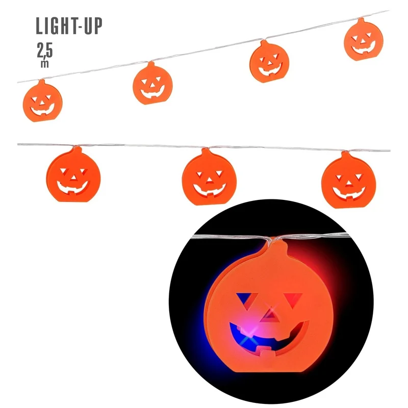Halloween Girlande Kürbis 2,5m