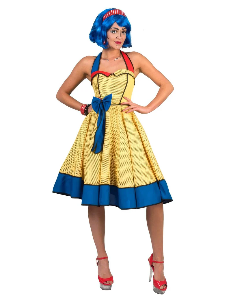 Pop-Art Kostüm für Damen