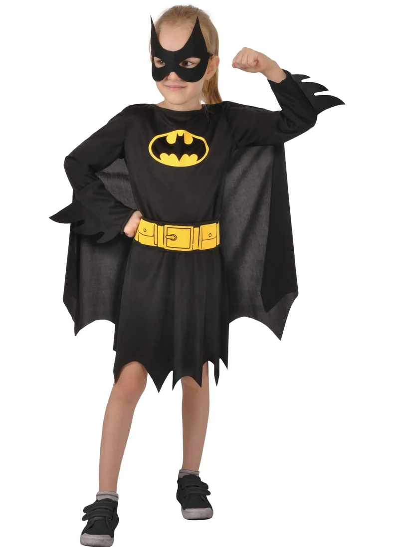 Lizenziertes Batgirl™-Kostüm für Kinder Mädchen-Verkleidung schwarz-gelb