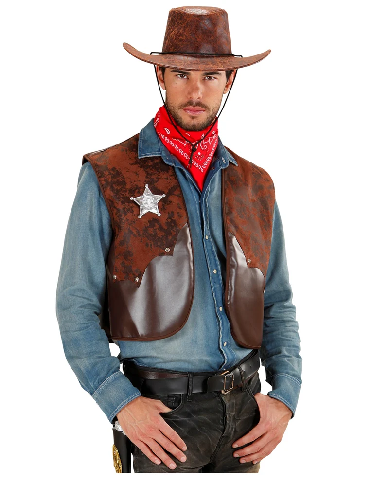 Cowboy Weste braun