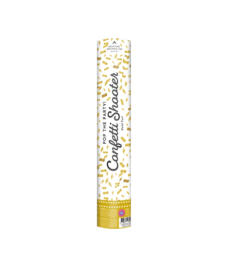 Gold Konfettikanone Folienchips 40cm