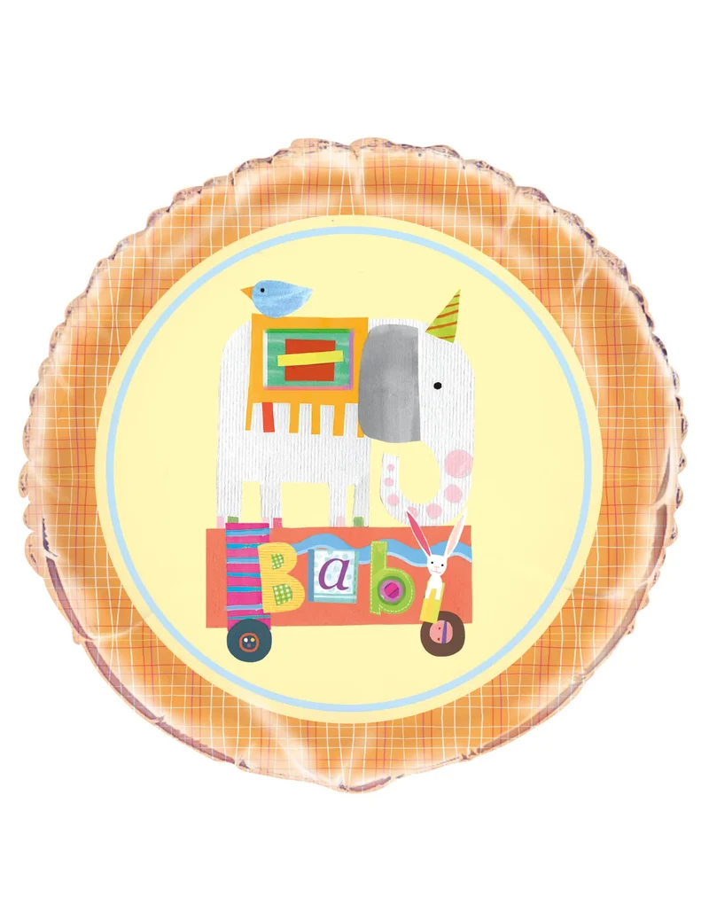Aluminiumballon kleiner Zirkus 45 cm mit Elefant