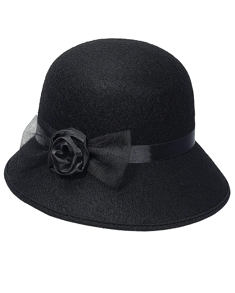 Charleston Cloche Hut mit Schleife