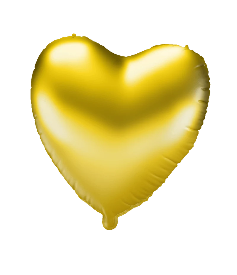 Herz Helium Ballon Gold Leer