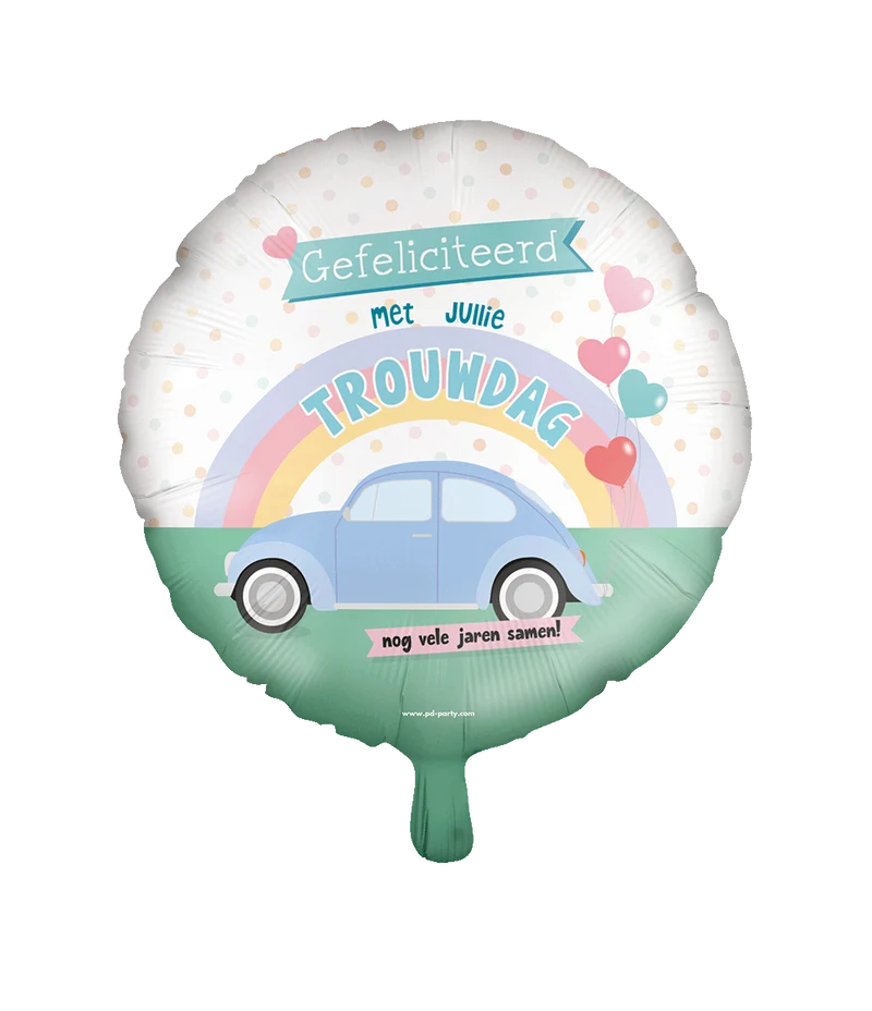 Hochzeitstag Heliumballon leer 46cm