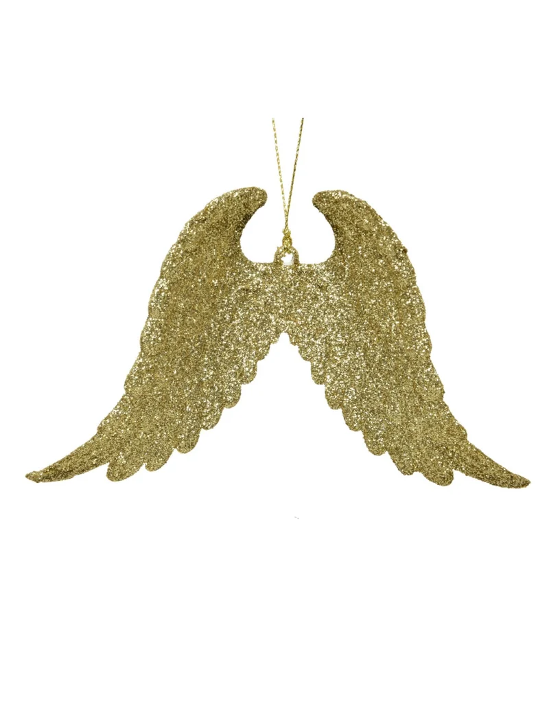 Weihnachtsbaumschmuck Engel Flügel 10 cm Goldglitter
