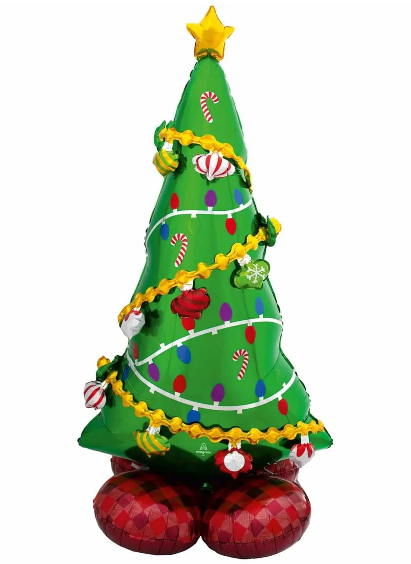 Riesen-Aluminiumballon AirLoonz Weihnachtsbaum 149 x 78 cm stehend