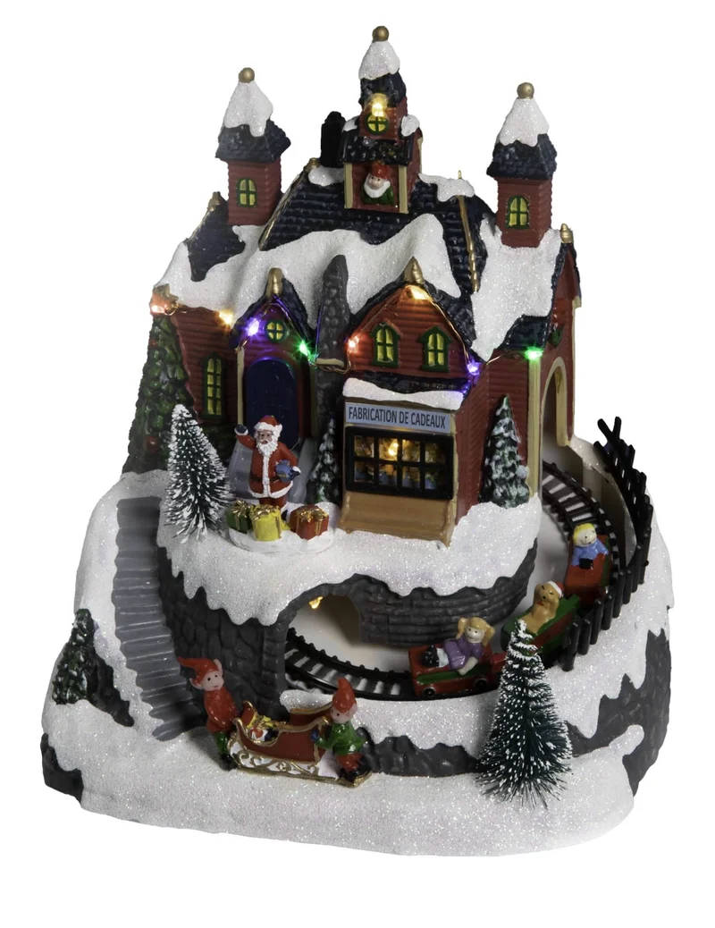 Weihnachtsdorf-Werkstatt 20 x 19 cm animiert und musikalisch