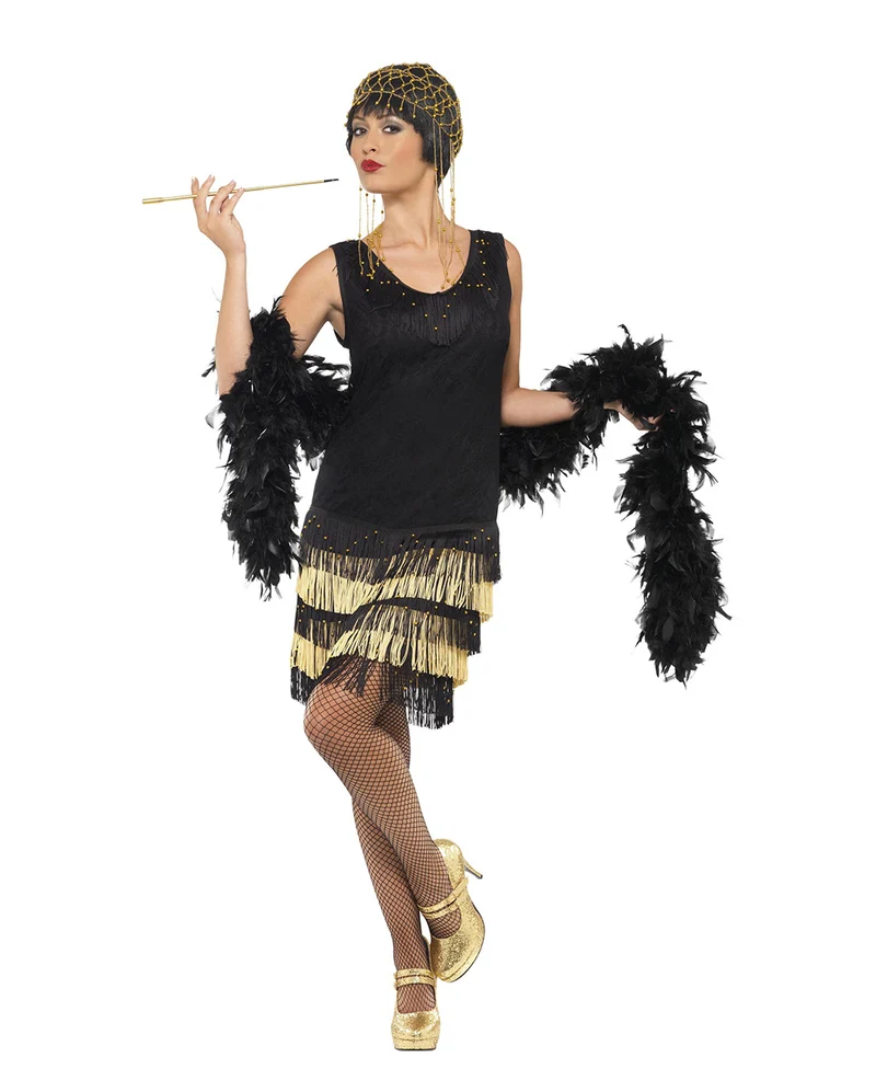 20er Jahre Flapper Kostüm mit Fransen