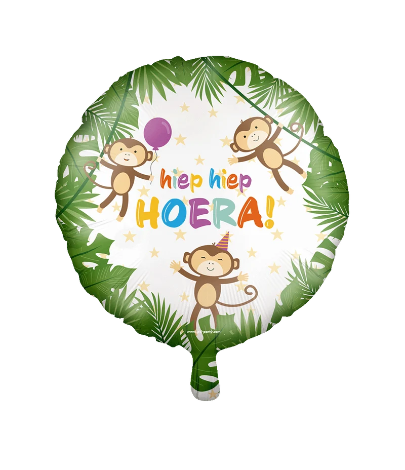 Hip Hip Hip Hooray Heliumballon Dschungel Leer 46cm