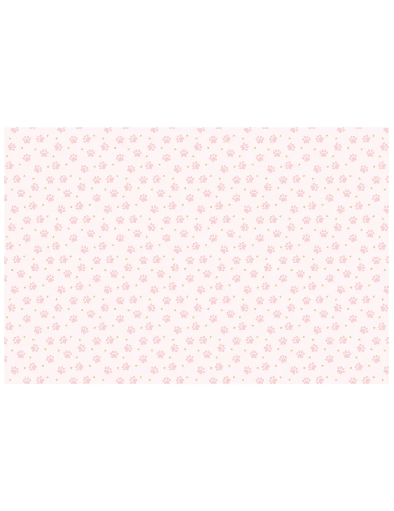 Katzenpfoten Papiertischdecke 180 x 120 cm rosa Geburtstag