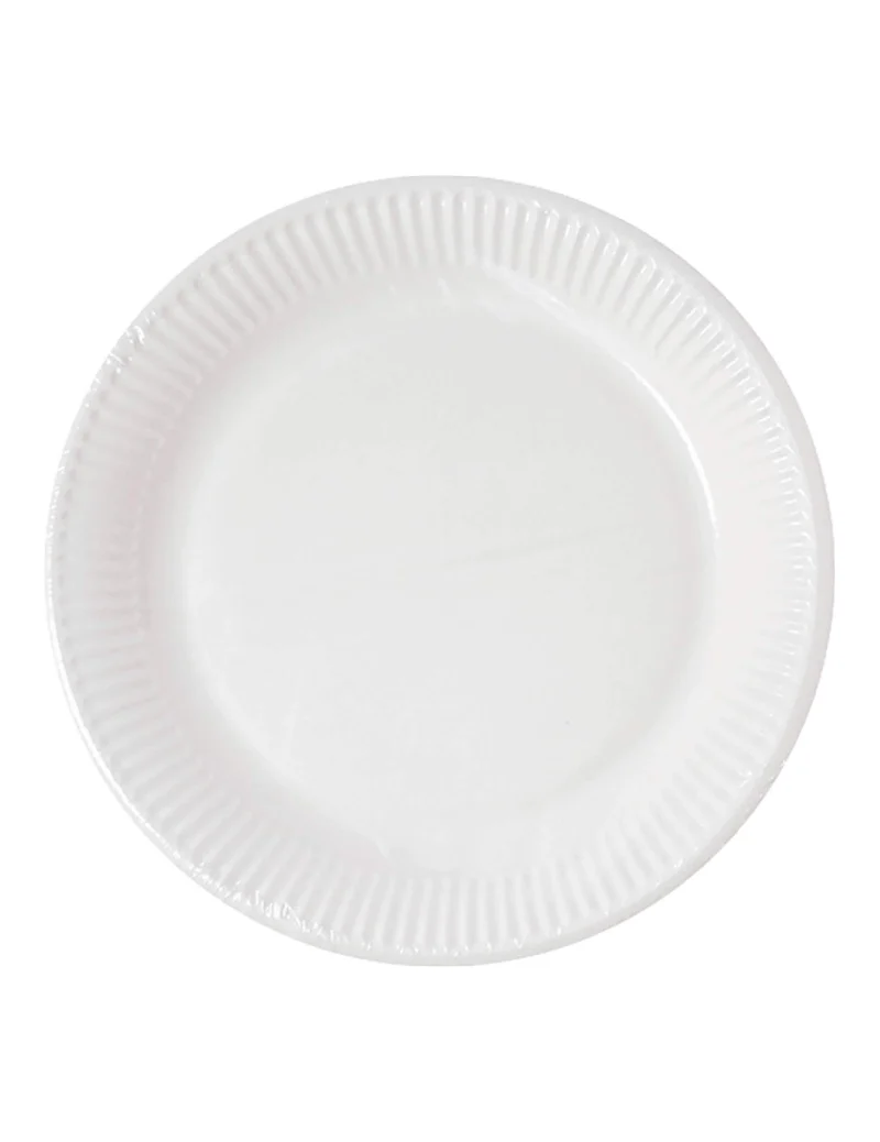 10 kleine weiße kompostierbare Pappteller 18 cm umweltfreundlich für Buffet