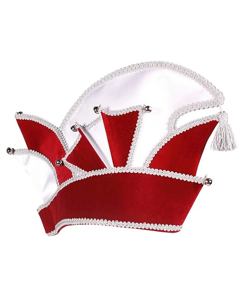 Karnevals Komiteemütze Deluxe in Rot-Silber