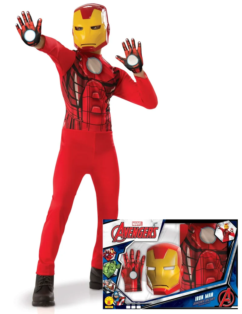 Iron Man™-Kinderkostüm Marvel™-Lizenz-Verkleidung rot-gelb