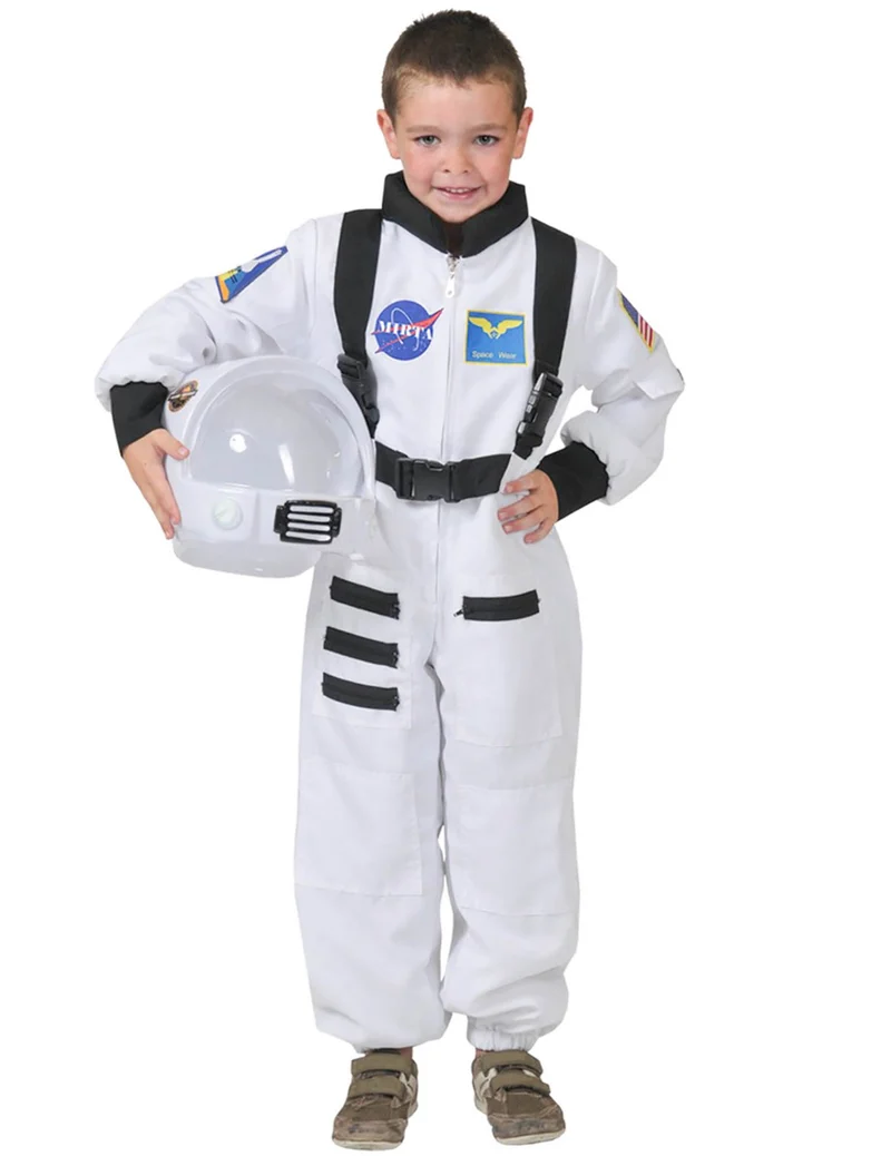 Weißes Astronaut Kostüm für Kinder