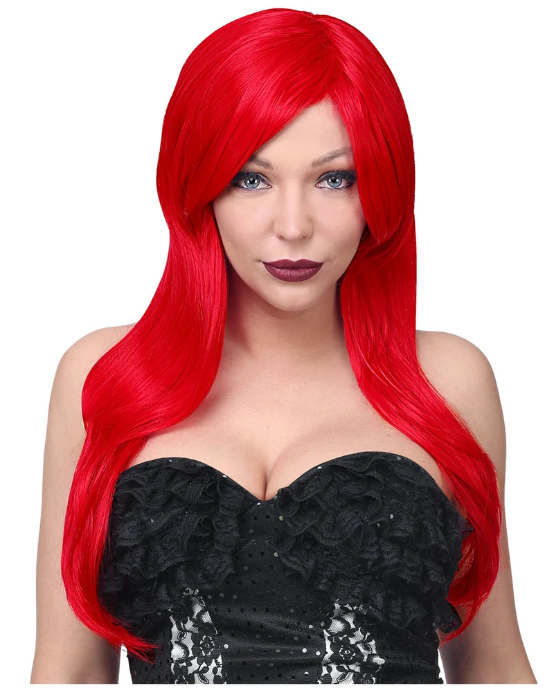 Rote Damen Langhaarperücke "Jessica"