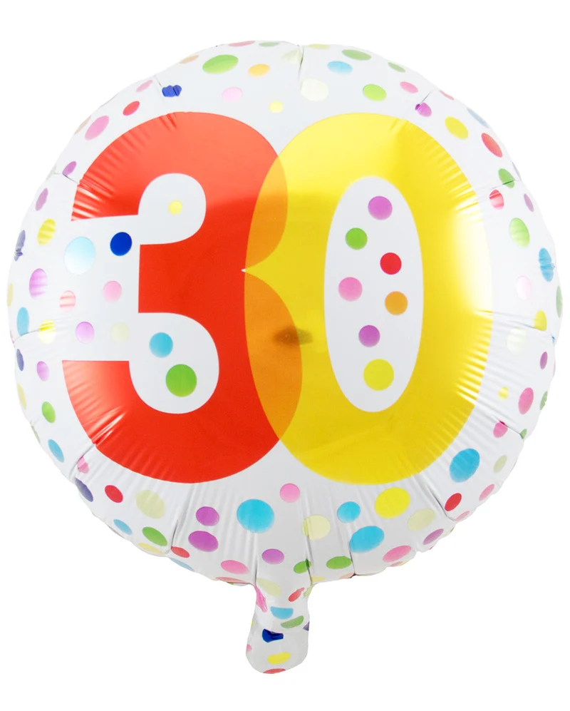 Konfetti 30. Geburtstag Folienballon