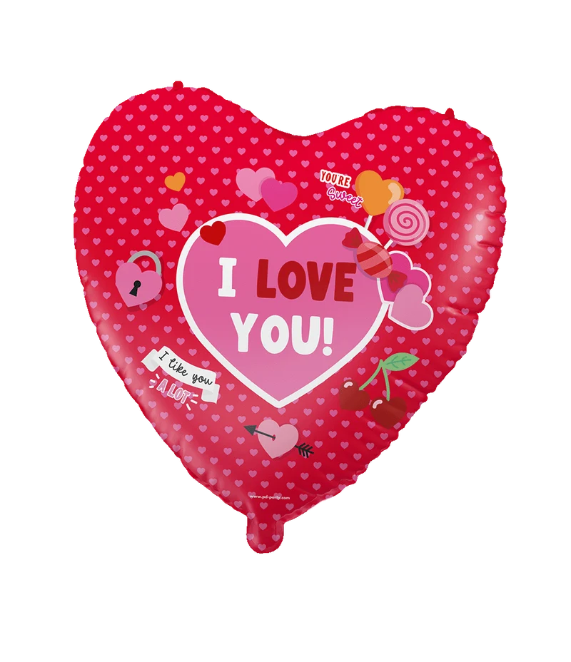 Herz Helium Ballon Rot I Love You Figuren Leer 46cm
