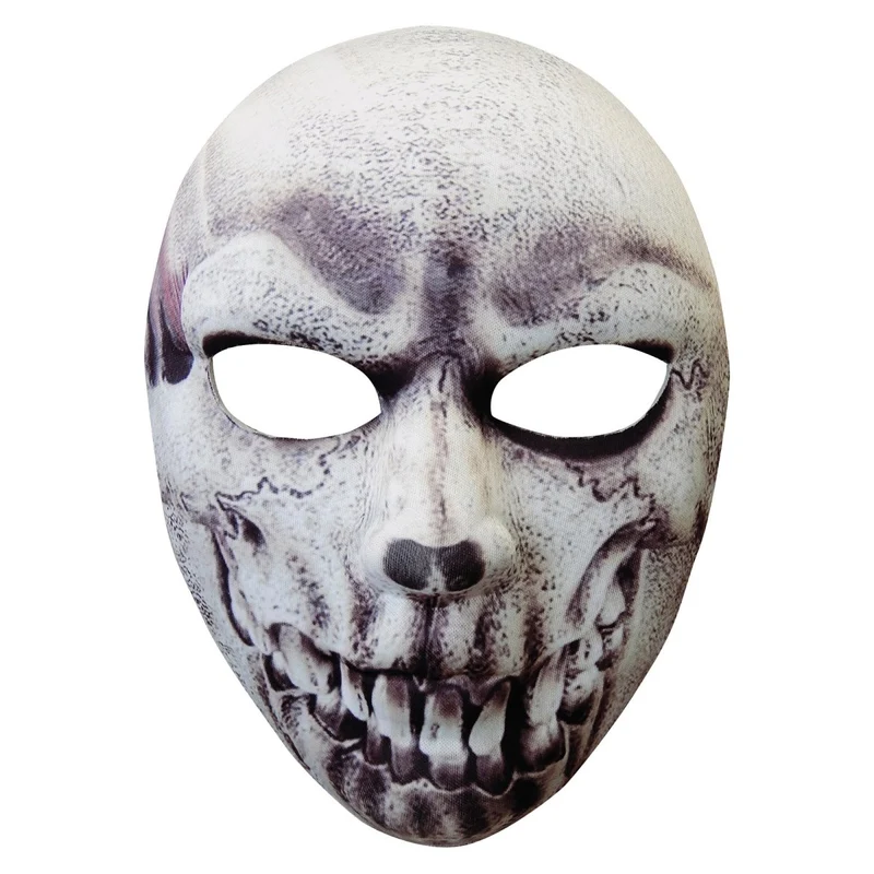 Halloween Maske Grauer Totenkopf