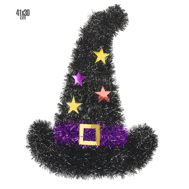 Halloween Türschild Hexenhut 41cm