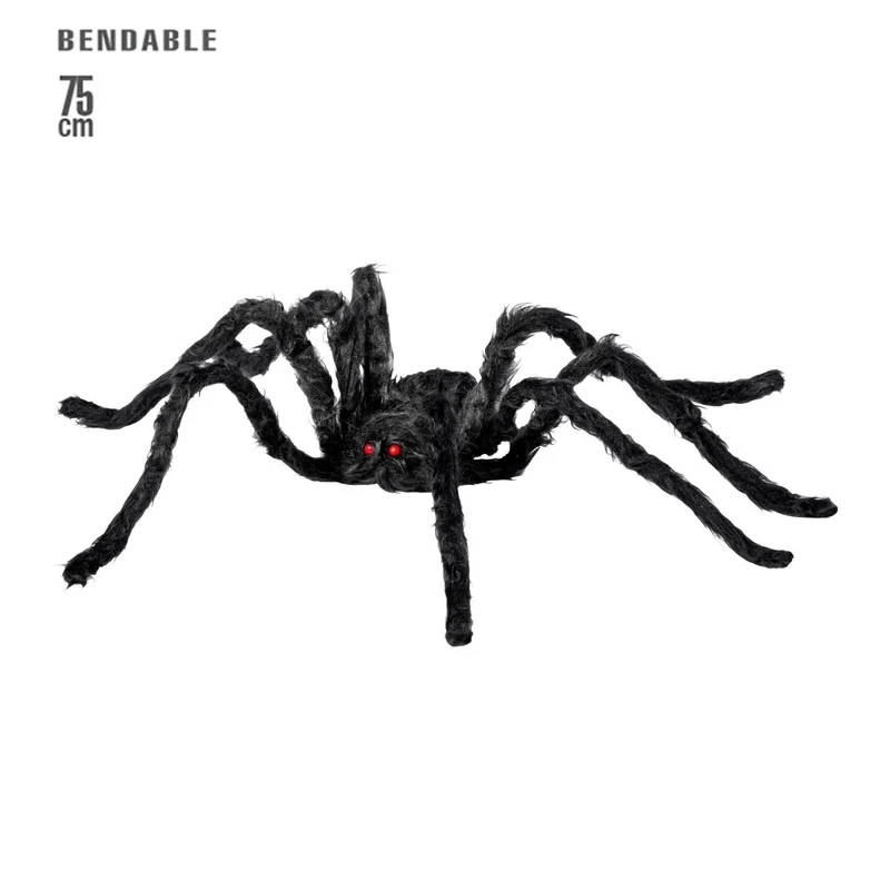 Halloween Fake Spinne Schwarz 75cm