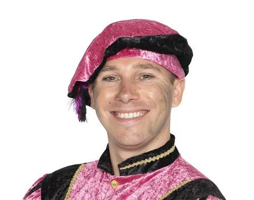 Pieten Baret Schwarz Rosa Erwachsene