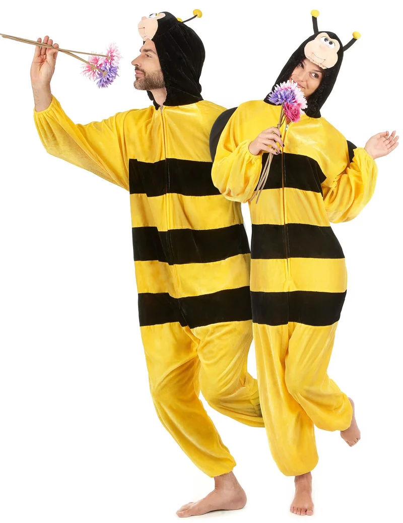 Bienenkostüm mit Flügeln für Erwachsene