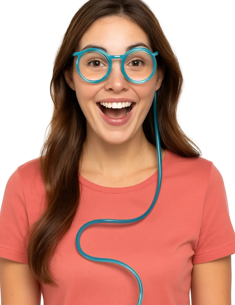 bunte Strohbrille für Erwachsene