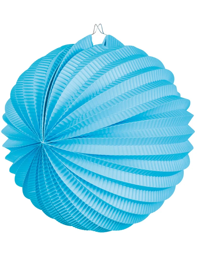 Türkisfarbene Kugellaterne 23 cm zum Aufhängen