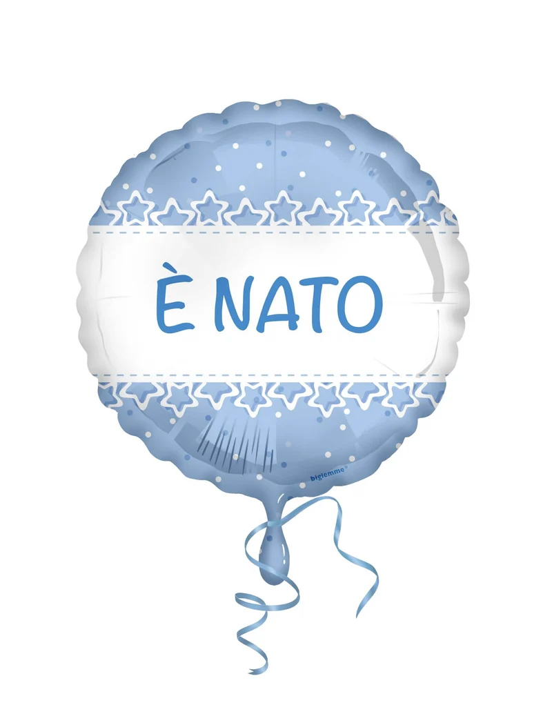 Fóliový balón 45 cm svetlomodré krstné hviezdy
