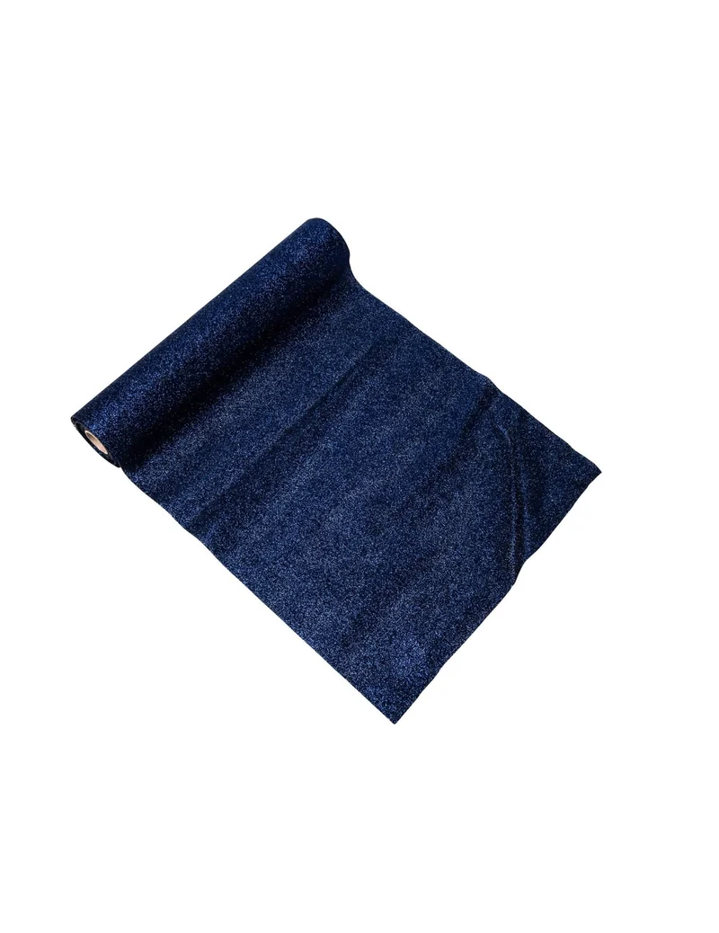 Funkelnder marineblauer Pailletten-Tischläufer 28 cm x 3 m