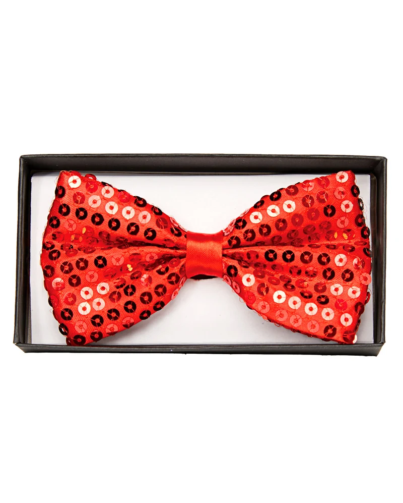 Pailletten Fliege Deluxe rot