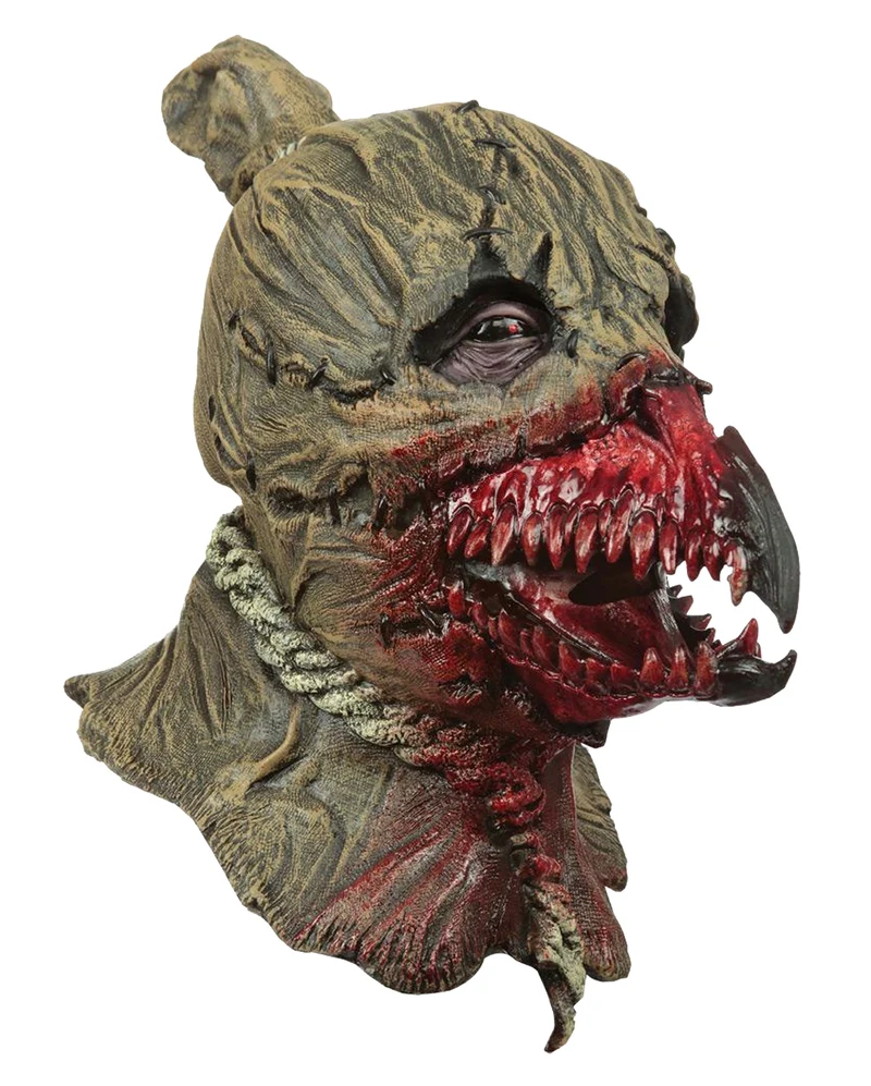 Krasse Krähe in Vogelscheuche Maske