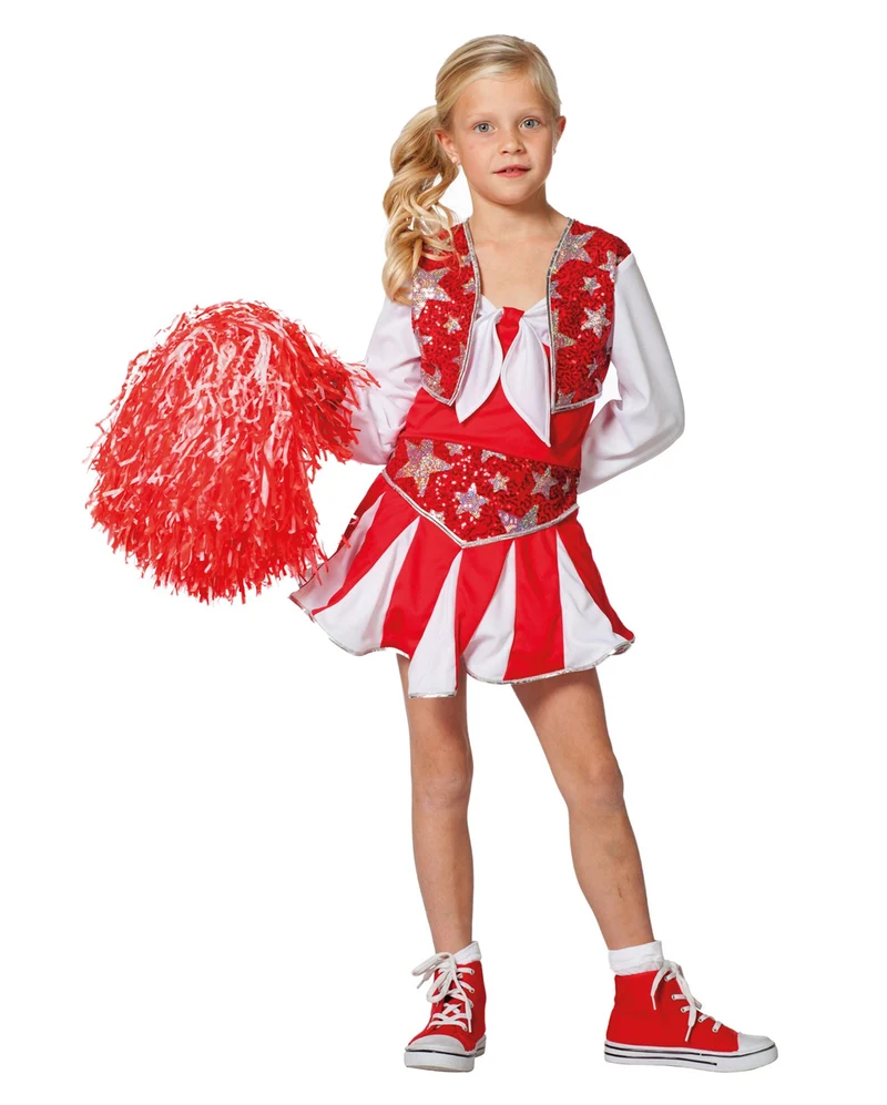 Cheerleader Kinderkostüm rot