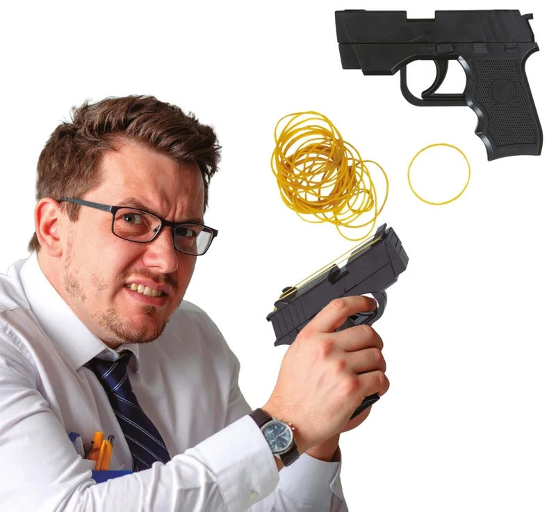 Schwarze Fake Pistolengummis 17cm
