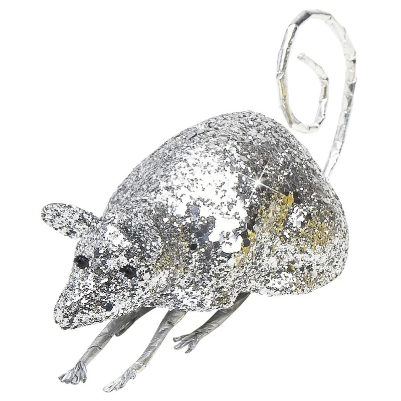Silberne Fake Maus 12cm