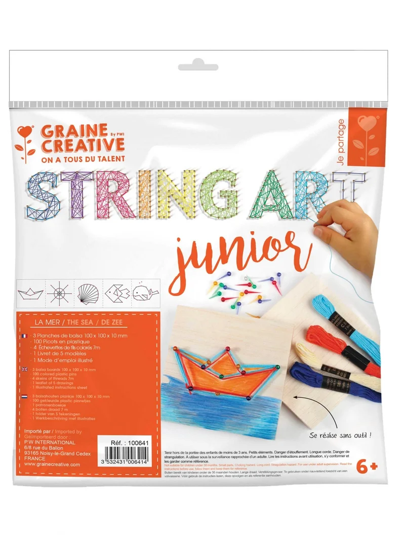 String Art Bastelset Junior Meeresthema mit Fadenbildern