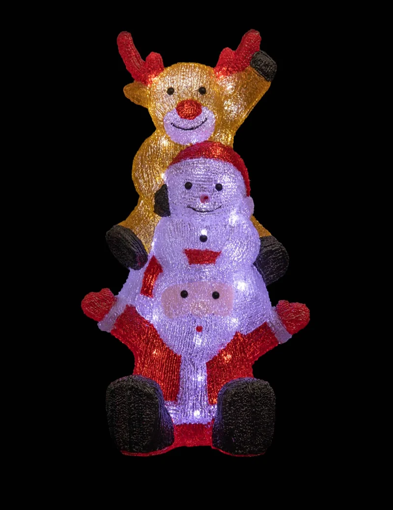 Weihnachtliche Leuchtdekoration 58 cm aus Acryl 60 LED
