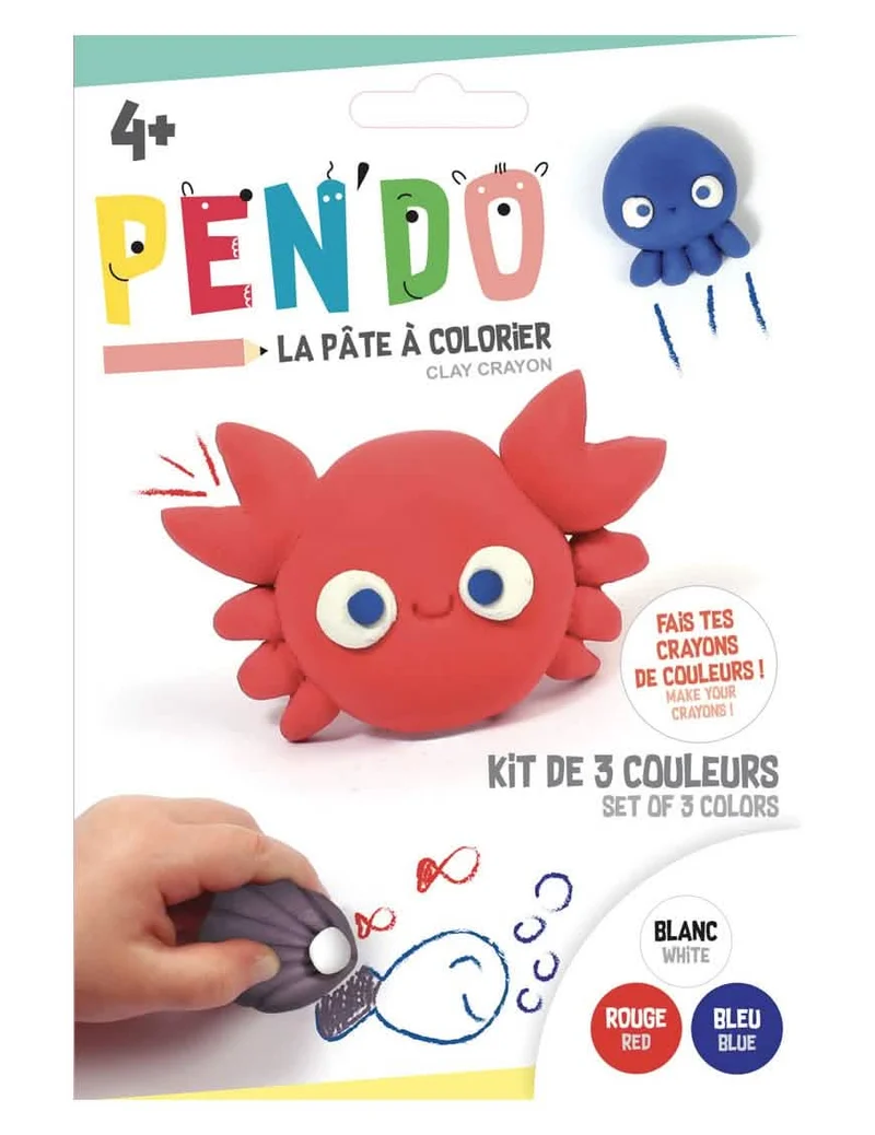Pen'do Aquatik-Box weiß rot blau, Modellier-Set Stifte