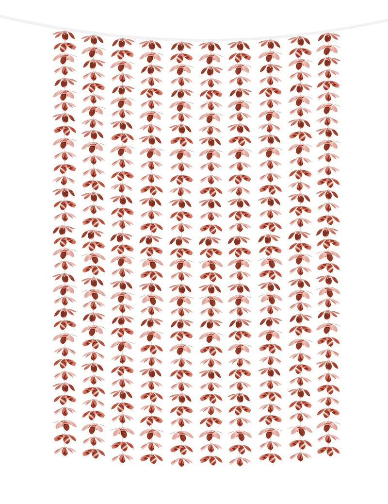 Roségoldener Aluminium Blumen-Vorhang 100 x 210 cm für Party