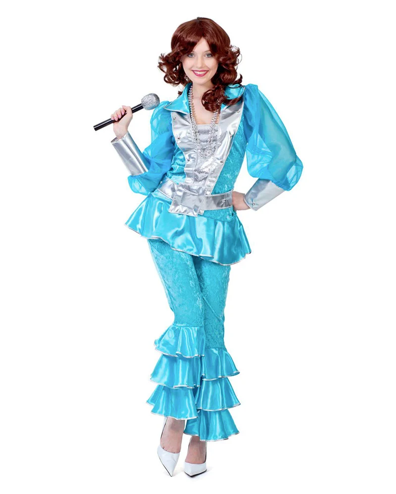 Mama Mia 70s Kostüm Deluxe türkis