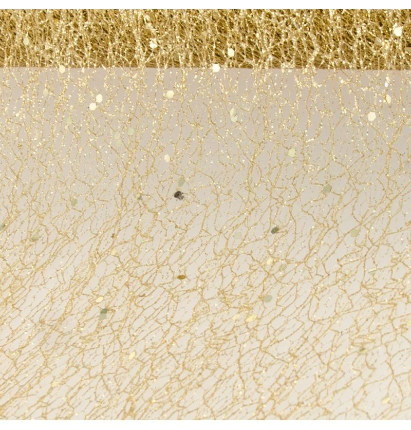 Gold Honeycomb Ribbon Glitter 5m