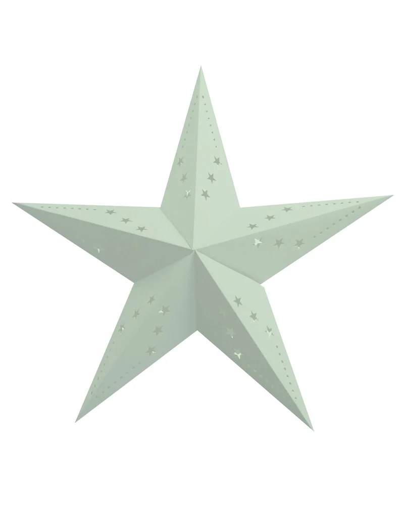 Minzgrüne Sternlaterne 30 cm aus Papier