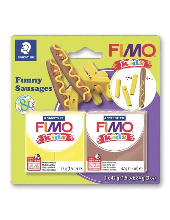 Fimo® Knetset Pommes und Würstchen für Kinder