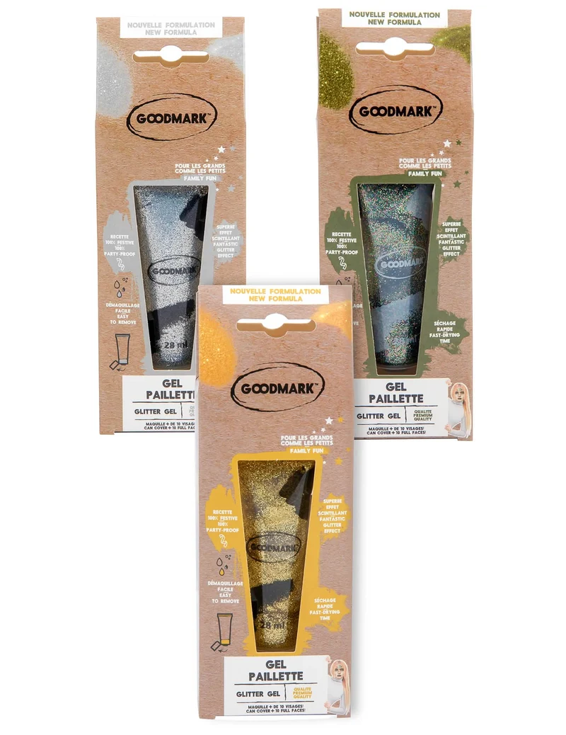 Glamouröses Glitzergel bunt 28 ml